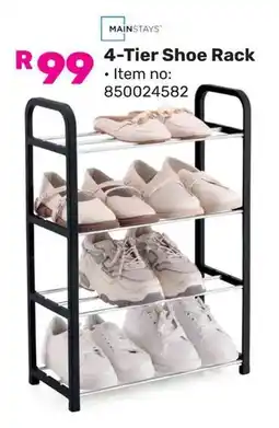 Game Mainstays 4-Tier Shoe Rack offer