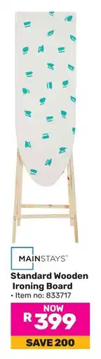 Game Mainstays Standard Wooden Ironing Board offer