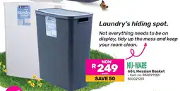 Game Nu-ware Hessian Basket offer