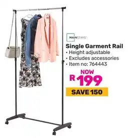 Game Mainstays Single Garment Rail offer