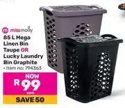 Game Miss Molly 85Ltr Mega Linen Bin (Taupe) Or Lucky Laundry Bin (Graphite) 794363-Each offer