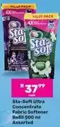 Game Sta Soft Ultra Concentrate Fabric Softener Refill Assorted-500ml Each offer