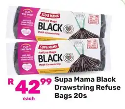 Game Supa Mama Black Drawstring Refuse Bags offer