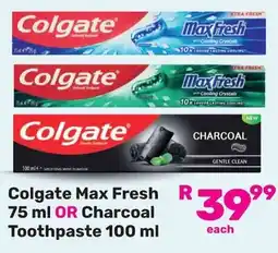Game Colgate Max Fresh OR Charcoal Toothpaste offer