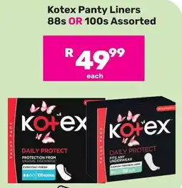 Game Kotex Panty Liners Assorted offer