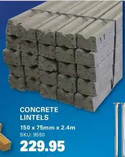 Cashbuild Concrete lintels offer