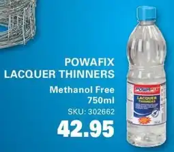 Cashbuild Powafix lacquer thinners methanol free offer