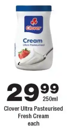 OK Foods Clover Ultra Pasteurised Fresh Cream offer