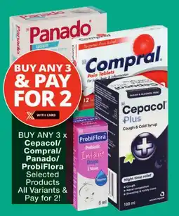 Checkers Cepacol/ Compral/ Panado/ ProbiFlora offer