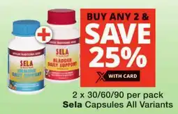 Checkers Sela Capsules All Variants offer
