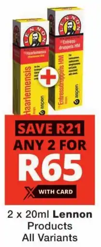 Checkers Lennon Products All Variants offer