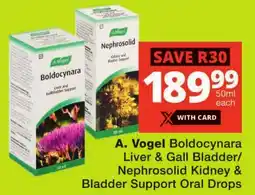 Checkers A. Vogel Boldocynara Liver & Gall Bladder/ Nephrosolid Kidney & Bladder Support Oral Drops offer