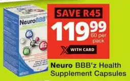 Checkers Neuro BBB'z Health Supplement Capsules offer