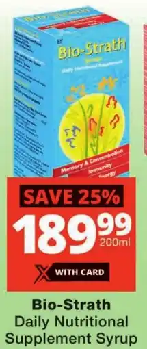 Checkers Bio-Strath Daily Nutritional Supplement Syrup offer
