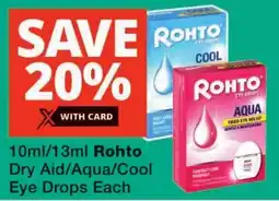 Checkers Rohto Dry Aid/ Aqua/ Cool Eye Drops offer