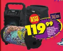 Shoprite Xceed pulse cylinder/ disco/ mini graffiti bluetooth speaker 5w offer