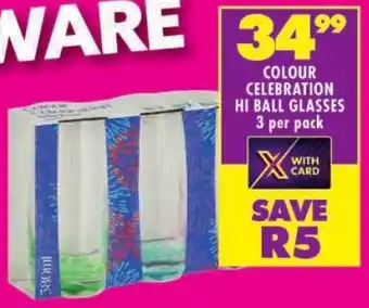 Shoprite Colour celebration hi ball glasses offer