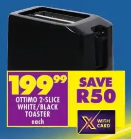 Shoprite Ottimo 2-slice white/ black toaster offer