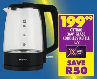 Shoprite Ottimo 360° glass cordless kettle offer