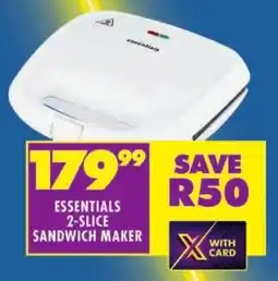 Shoprite Essentials 2-slice sandwich maker offer