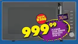 Shoprite Platinum silver mirror microwave oven offer