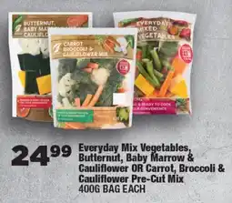 OK Foods Everyday Mix Vegetables, Butternut, Baby Marrow & Cauliflower OR Carrot, Broccoli & Cauliflower Pre-Cut Mix offer