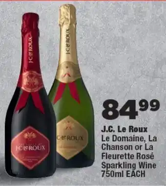 OK Foods J.C. Le Roux Le Domaine, La Chanson or La Fleurette Rosé Sparkling Wine offer