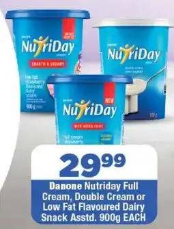 OK Foods Danone Nutriday Full Cream, Double Cream or Low Fat Flavoured Dairy Snack Asstd. offer