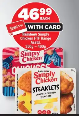 OK Foods Rainbow Simply Chicken FTF Range Asstd. offer