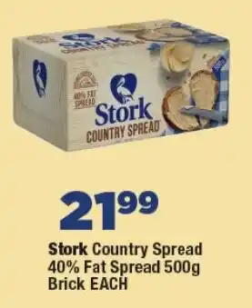 OK Foods Stork Country Spread 40% Fat Spread Brick offer