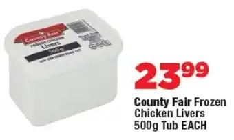 OK Foods County Fair Frozen Chicken Livers Tub offer