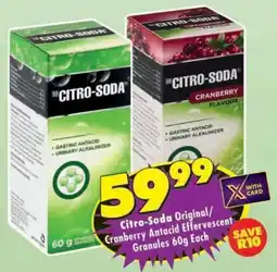 MediRite Citro-Soda Original/ Cranberry Antacid Effervescent Granules offer
