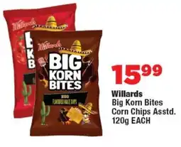 OK Foods Willards Big Korn Bites Corn Chips Asstd. offer