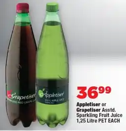 OK Foods Appletiser or Grapetiser Asstd. Sparkling Fruit Juice offer