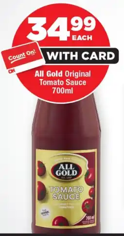 OK Foods All Gold Original Tomato Sauce offer