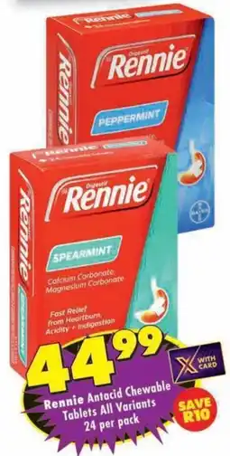 MediRite Rennie Antacid Chewable Tablets All Variants offer
