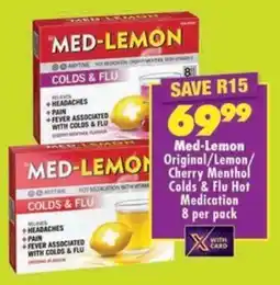 MediRite Med-Lemon Original/ Lemon/ Cherry Menthol Colds & Flu Hot Medication offer