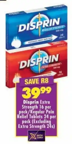 MediRite Disprin Extra Strength/ Regular Pain Relief Tablets offer
