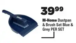 OK Foods M-Home Dustpan & Brush Set Blue & Grey offer