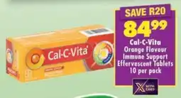 MediRite Cal-C-Vita Orange Flavour Immune Support Effervescent Tablets offer