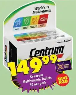MediRite Centrum Multivitamin Tablets offer
