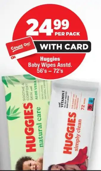 OK Foods Huggies Baby Wipes Asstd. offer