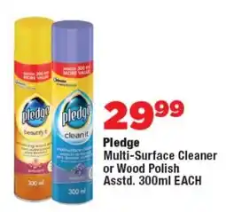 OK Foods Pledge Multi-Surface Cleaner or Wood Polish Asstd. offer