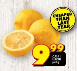 Shoprite CLASS 1 LEMONS per kg offer