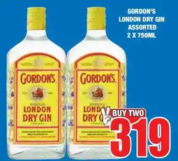 Boxer GORDON’S London Dry Gin Assorted 2 x 750ml offer