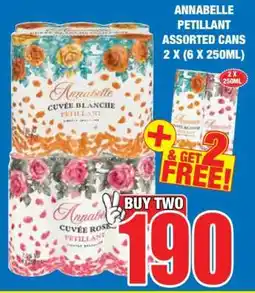 Boxer ANNABELLE Petillant Assorted Cans 2 x (6 x 250ml) offer