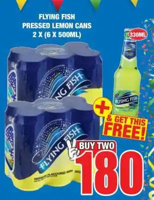 Boxer FLYING FISH Pressed Lemon Cans 2 x (6 x 500ml) offer