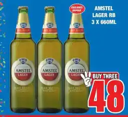 Boxer AMSTEL LAGER RB 3 X 660ML offer