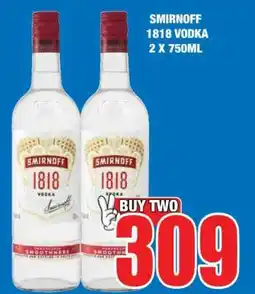Boxer SMIRNOFF 1818 Vodka 2 x 750ml offer