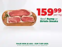 Food Lover's Market Beef Rump or Sirloin Steaks offer
